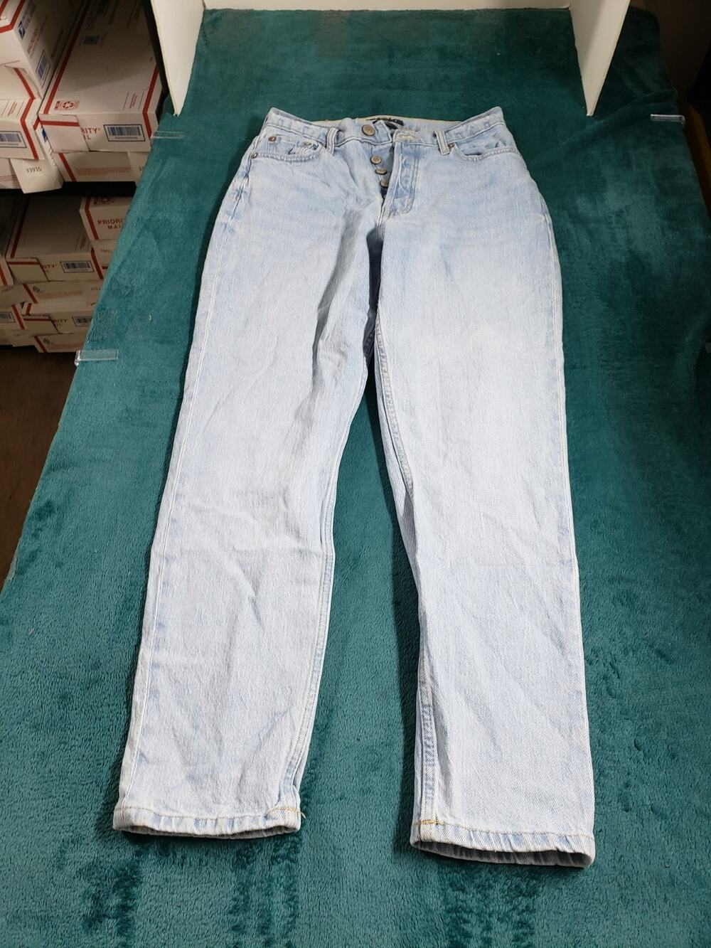 Aeropostale Jeans Size 2 Women Blue Pants Stretch Denim Mid Rise Mom